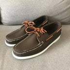 Handgefertigte Herren Bootsschuhe aus echtem Rindsleder – Klassische Leder Mokassins & Casual Loafer für Alltag und Freizeit