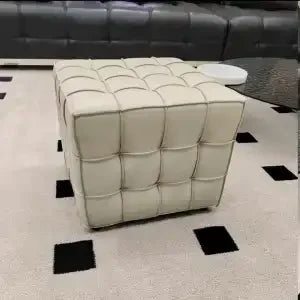 Puzzle Cube Sitzhocker aus PU-Leder – Light Luxury Ottoman & Schuhwechsel-Hocker, platzsparendes Design für Wohnzimmer & Flur