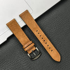 Brazalete de cuero vintage de 20 mm y 22 mm para Samsung Galaxy Watch 4–7 y Xiaomi Redmi Watch – Brazalete clásico para reloj inteligente con diseño dorado 