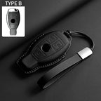 Étui de clé de voiture en cuir souple pour Mercedes-Benz – Étui de clé de qualité supérieure pour A, C, E, S, G-Klasse, GLC, CLA, GLB, GLS, GLA (W177/W205/W213/W222/X167)