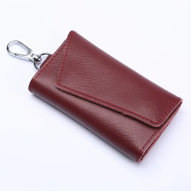 Echtes Leder Schlüsselanhänger Wallet - Schlüssel Organizer &amp; Mini Kartenetui für Herren und Damen 