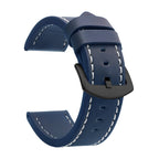 SAMCO Sport Vintage Leder-Uhrenarmband mit Edelstahlschließe - Correa de reloj clásica 18 / 20 / 22 / 24 mm para brazaletes