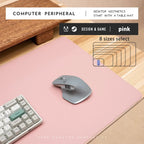 EMTRA Leder Gaming Mousepad - Großes, Rutschfestes &amp; Wasserdichtes Mauspad in Mehrfarben für Büro, Gaming &amp; Homeoffice