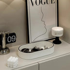 PU-Leder Aufbewahrungsbox & Ablageschale – Moderne Schmuck-, Schlüssel- & Kosmetik-Organizer für Flur, Wohnzimmer & Schreibtisch