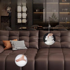 Minimalistisches Multifunktions-Sofa mit Schlaffunktion &amp; Stauraum – Moderno sofá de diseño en forma de U para habitaciones, balcones y salones