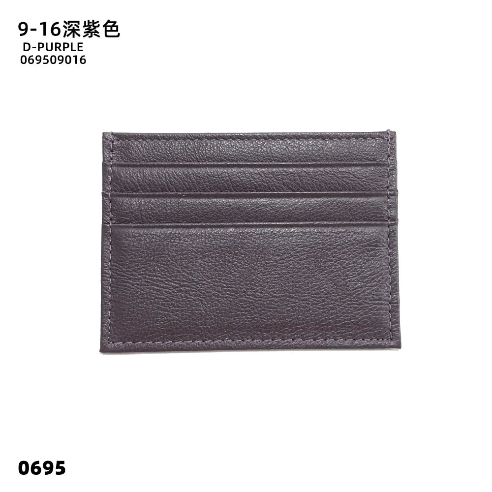 Personalisierter Leder Kartenhalter mit Initialen – Slim Wallet aus echtem Rindsleder für Damen & Herren