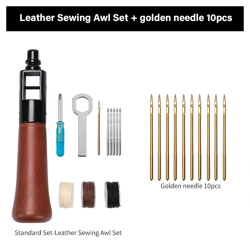 WUTA Leder Handnähmaschine Speedy Stitcher – Profi Nähahle Set für Leder, Canvas & Reparaturen