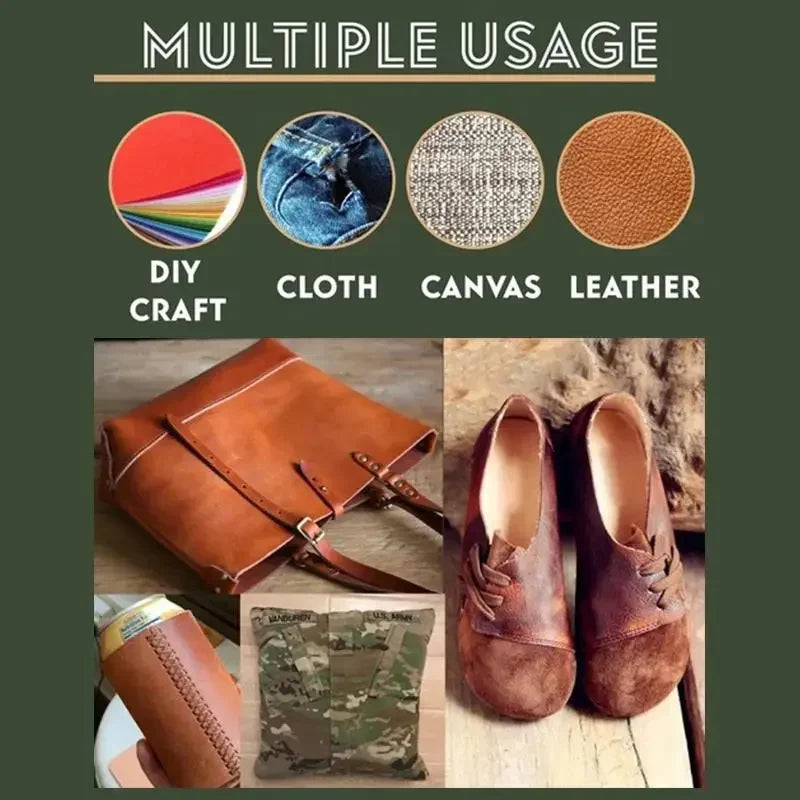 DIY Hand-Nähmaschine für Leder | Gewachster Faden | Lederhandwerk Werkzeugset | Kantenstich &amp; Gürtelreparatur