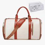 55L 2-en-1 Reise-Kleidertasche aus wasserdichtem PU-Leder - Bolsa de viaje grande con cierre, bolsa de ropa faltbare para mujeres