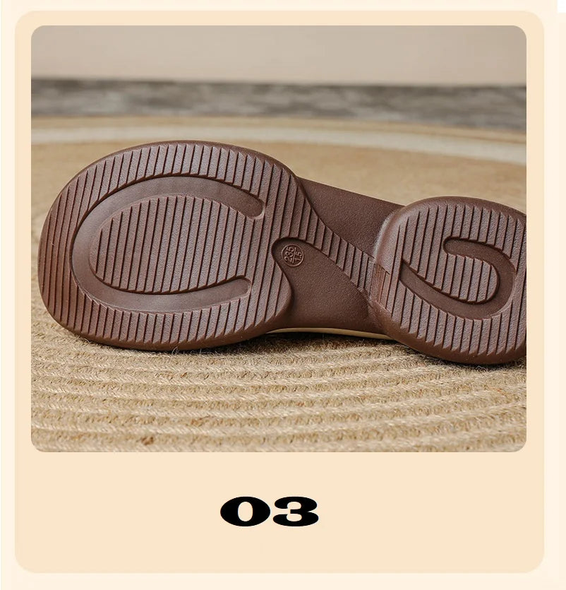 feerldi Damen Leder Flats WB-73K – Handgefertigte Vintage Loafers, Slip-On Moccasins mit runder Zehe für Alltag &amp; Autofahren 