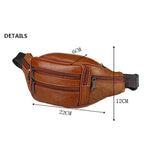 MOONBIFFY 2024 Echtleder Bauchtasche – Wasserdichte Fanny Pack & Chest Bag, Sportliche Hip Bag mit Reißverschluss und Anti-Diebstahl-Funktion