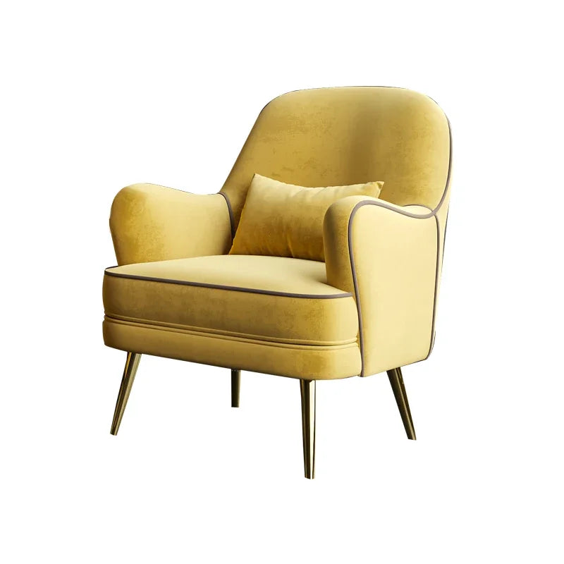 Luxuriöser Designer-Armchair im nordischen Stil – Stabiler Lounge- & Lesesessel mit Rückenstütze für Wohnzimmer & Hotel