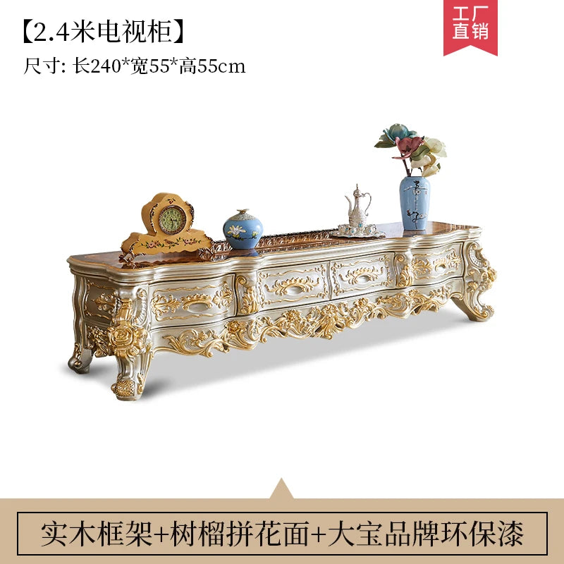 Elegantes Echtleder Sofa mit Massivholzrahmen – Luxuriöses Lounge Sofa im europäischen Stil für Wohnzimmer & Apartment