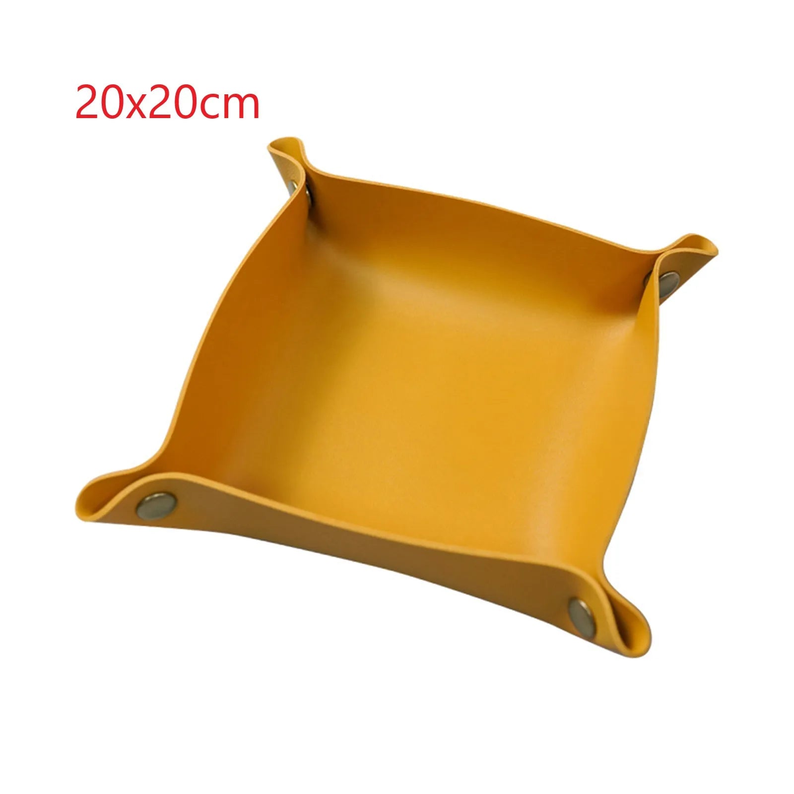 Moderne PU Leder Ablageschale – Dekorative Storage Tray für Schlüssel, Geldbörse & Make-up (20 × 20 cm / 25 × 25 cm)