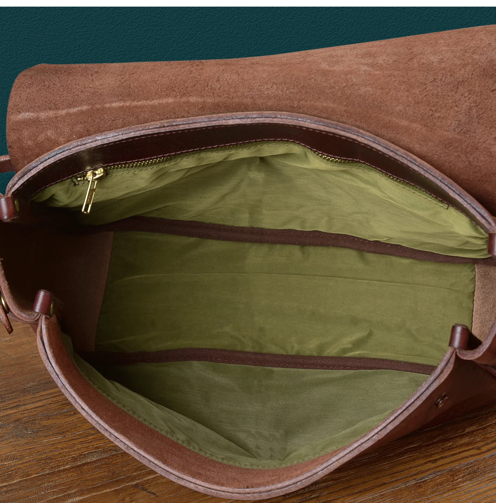 PNDME Bolso Bandolera Vintage para Hombre - Cartera de Cuero de Vaca Hecha a Mano para Arbeit, Reisen y Outdoor