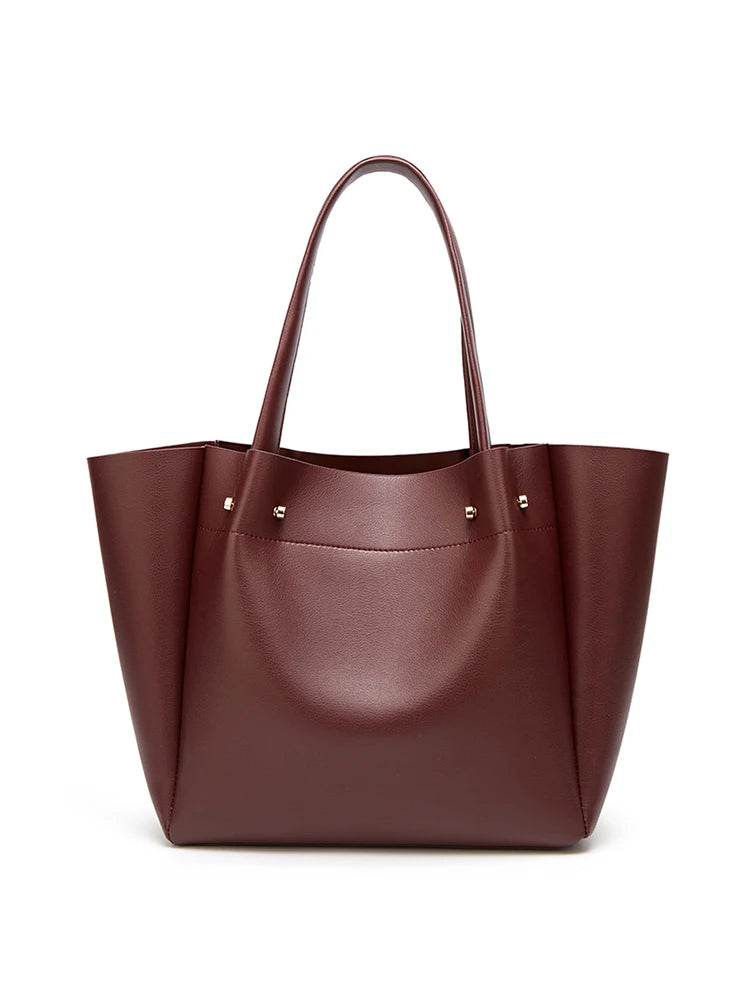 Große Damen Pleated Tote Bag 2024 – PU-Leder Schultertasche mit Falten-Design, tragbare Handtasche für Alltag & Shopping