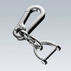 Trendiger DIY Leder-Schlüsselanhänger mit geflochtenem Seil – Anti-Verlust Keychain for Auto &amp; Motorrad, schlichter Keyring mit Metallring in Schwarz 