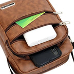 Herren PU-Leder Crossbody &amp; Schultertasche: bolso bandolera de negocios, riñonera y bolso de moda