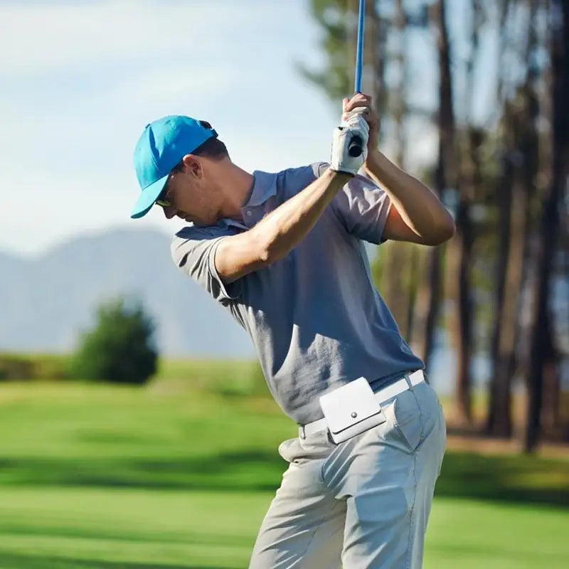 MEROCA Golf Gürteltasche aus PU-Leder – Wasserdichte & stoßfeste Golf Ball Waist Bag im koreanischen Design