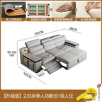 Designer Ledersofa für das Wohnzimmer – Verstellbares, faltbares & modulares Lounge-Sofa aus Echtleder im minimalistischen Design