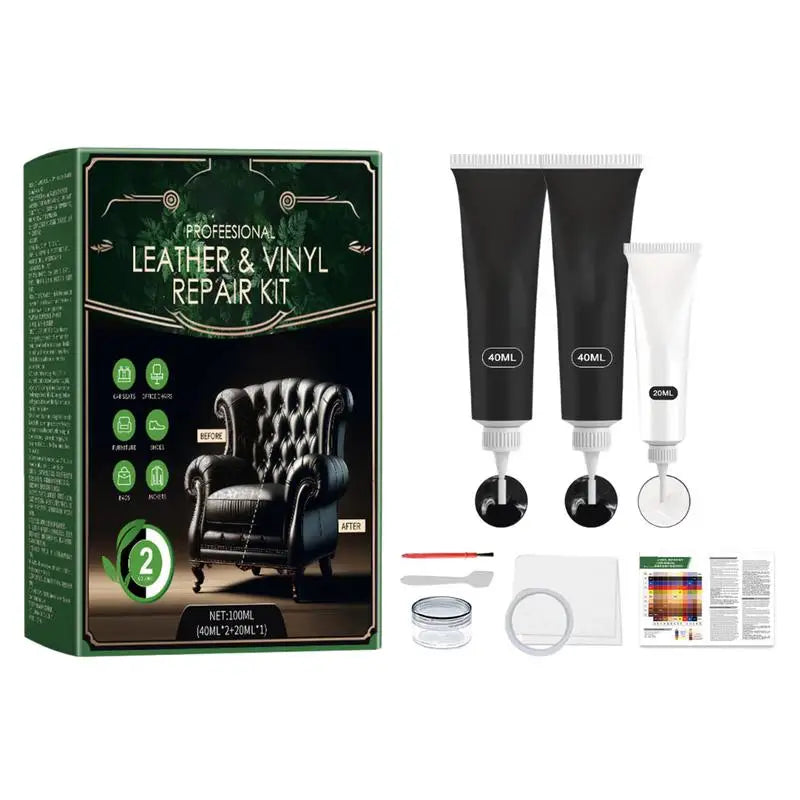 Leder Reparatur Paste Set – Natürlicher Lederfüller & Reparatur Compound für Sofa, Auto, Jacken & Polster