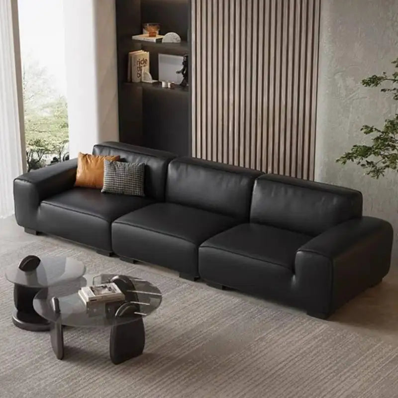 Nordisches Ecksofa in Schwarz – Modernes Relax Sofa im minimalistischen Stil mit Stauraum & Schlaffunktion für Wohnzimmer