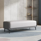 Luxuriöser Leder Sitzhocker & Bettbank im italienischen Stil – Moderne Ottoman Bench für Schlafzimmer, Wohnzimmer & Ankleide (120 cm)