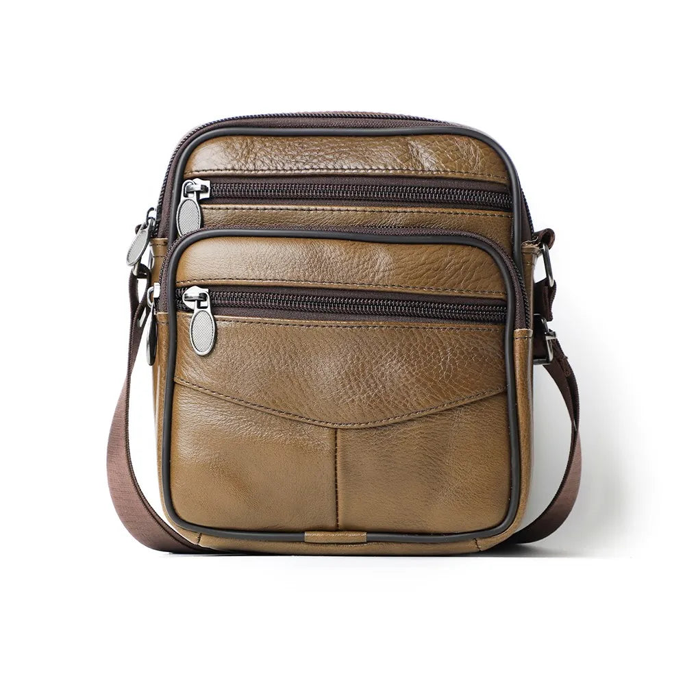 JOYIR Herren Leder Crossbody Bag – Trendige Casual Schultertasche aus Echtleder für Männer