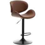 Luxus Barhocker aus Echtleder – Europäischer Design-Barstuhl, höhenverstellbar & drehbar für Home Bar, Theke und Empfang