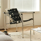 Chaise longue minimaliste au design d'art – Meuble de détente basculant moderne avec meubles en bois pour salon et appartement