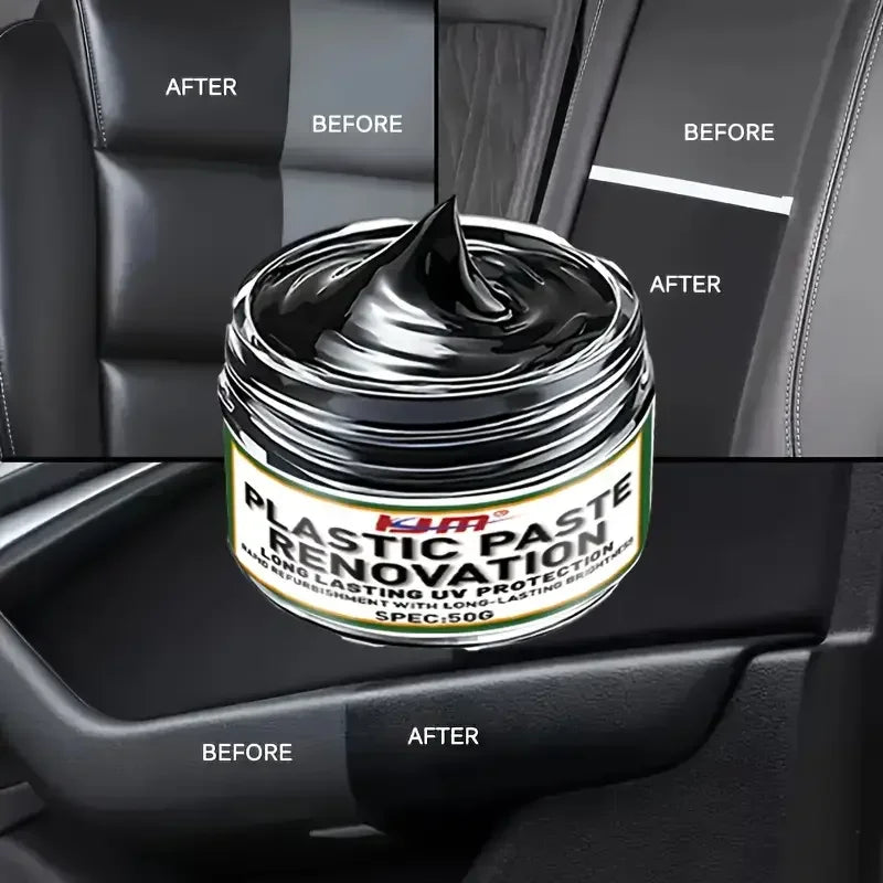 Universal Leder- & Kunststoff Reparatur Polierwachs – Auto Innenraum Pflegecreme für Leder, Kunststoff & Gummi