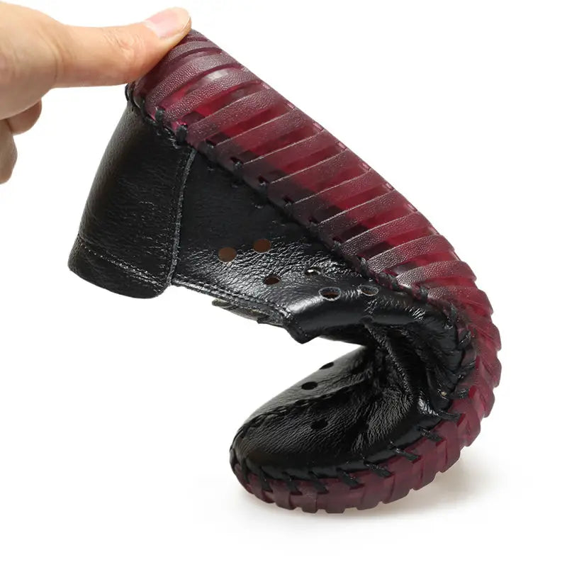 Lorilury Damen Leder Ballerinas WB-256K – Große Größen Moccasins, Slip-On Loafers aus Rindsleder für Sommer und Alltag