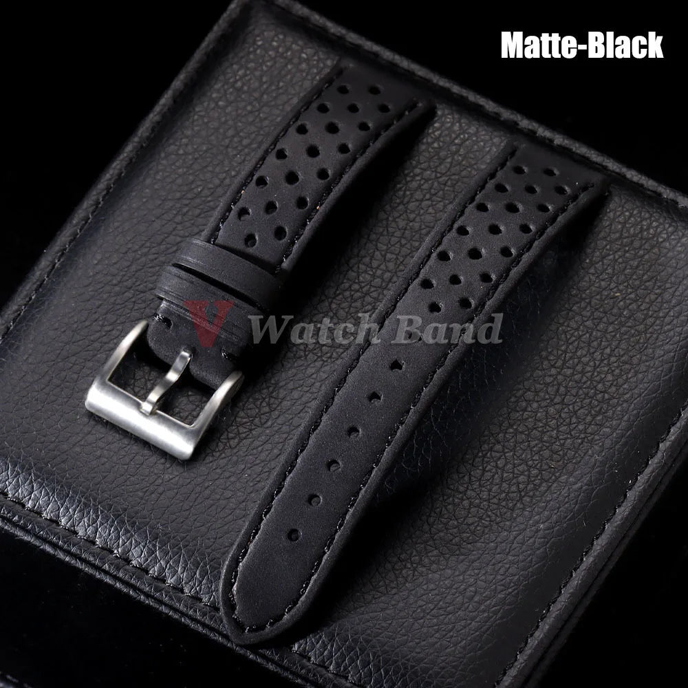Echtes Rindsleder Uhrenarmband 18mm, 20mm & 22mm – Weiches Vintage Lederarmband für Samsung Galaxy Watch 6, 5, 4 & klassische Uhren