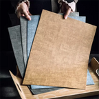 Beidseitige Kunstleder Tischsets – Hitzebeständige, wasserdichte & rutschfeste Platzmatten für Küche & Esszimmer (quadratisch)