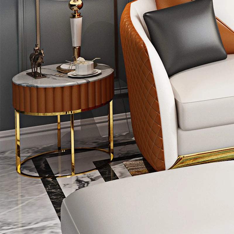 Luxuriöses Designer Ledersofa aus Echtleder – Modernes L-/U-Form Sofa im italienischen Stil, individuell konfigurierbare Wohnlandschaft für das Wohnzimmer