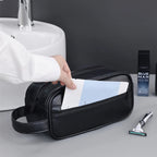 Accessoires culturels d'extérieur pour hommes en cuir PU – Sacs de maquillage pliables et pratiques avec de plus grandes capacités