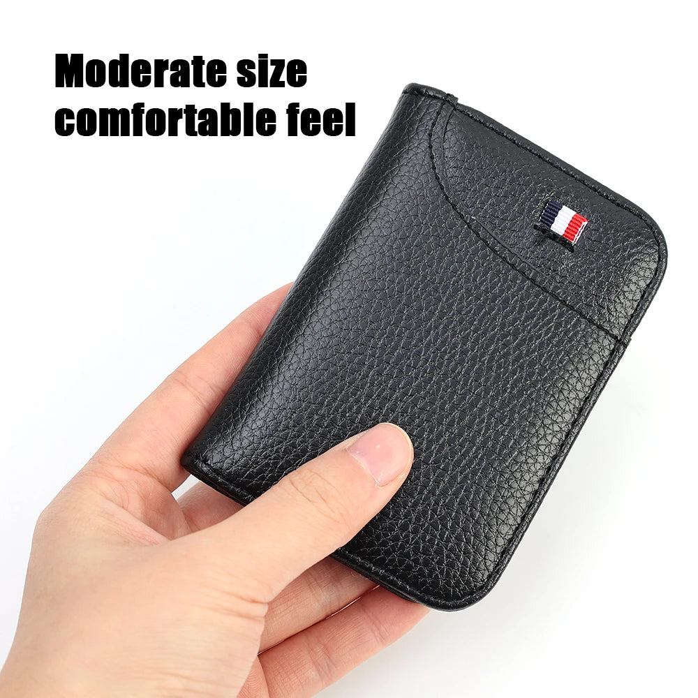 Super Slim Kartenetui aus PU-Leder – Ultraleichte Mini Geldbörse für Kreditkarten, Dünner Card Holder für Herren & Unisex