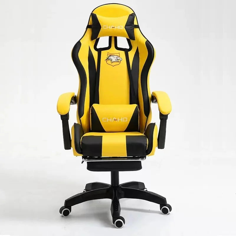Gaming Chair 2025 aus PU-Leder – Ergonomischer Drehstuhl mit hoher Rückenlehne, Liftfunktion & Rollen für Schlafzimmer, Büro & Gaming Setup
