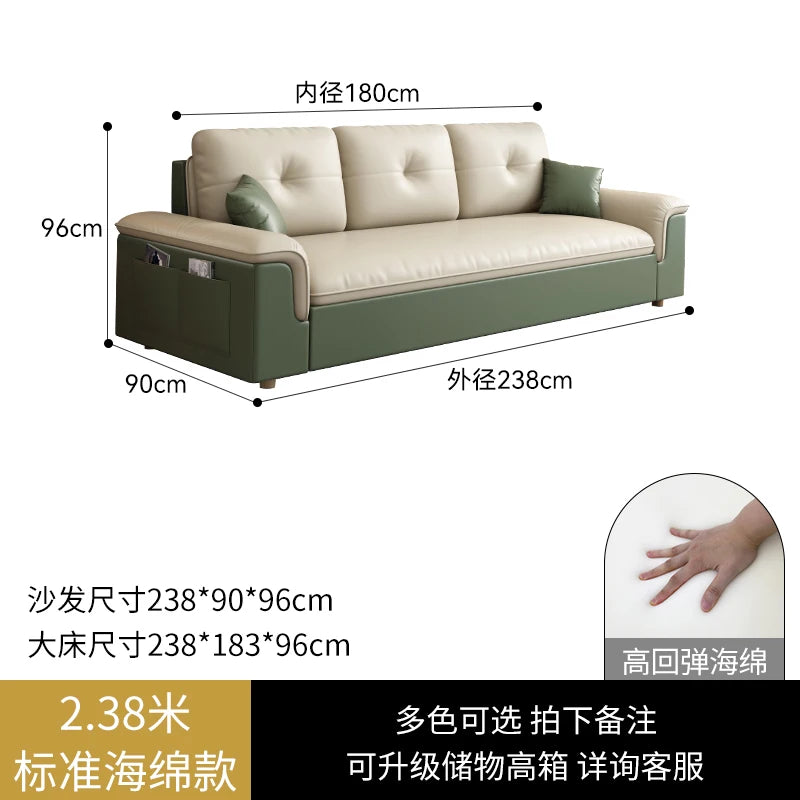 Platzsparendes Eck-Schlafsofa mit Stauraum – Klappbares Multifunktionssofa, verstellbar, modernes Design für Wohnzimmer & Gästezimmer