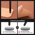 WUTA Basic Rechteck Lederstanzer – Quadratischer & Oblonger Hohlstanzer aus Carbonstahl für Gürtel, Riemen & Uhrenarmbänder