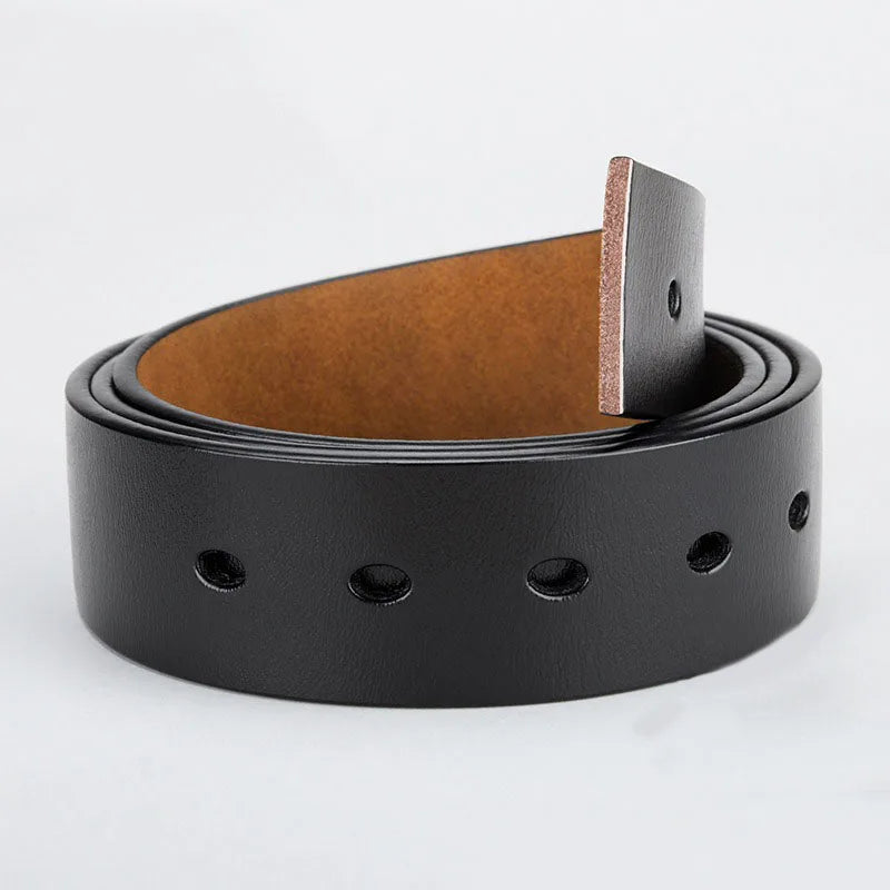 Hochwertiger Herren Ledergürtel ohne Schnalle – 3,8 cm Breite aus echtem Rindsleder in Schwarz & Braun