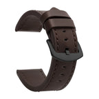 SAMCO Sport Vintage Leder-Uhrenarmband mit Edelstahlschließe - Correa de reloj clásica 18 / 20 / 22 / 24 mm para brazaletes