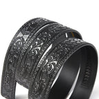 Luxuriöser Herren Ledergürtel mit Automatikverschluss – Schwarz Braun