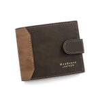 Herren Geldbörse mit Hasp – Vintage PU Leder Kurzbörse mit Kartenfächern und Geldfach