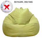 Lazy Sofa Bean Bag Bezug aus Leinenstoff – Sitzsack- &amp; Lounger-Hülle ohne Füllung für Wohnzimmer, Tatami &amp; Lounge 