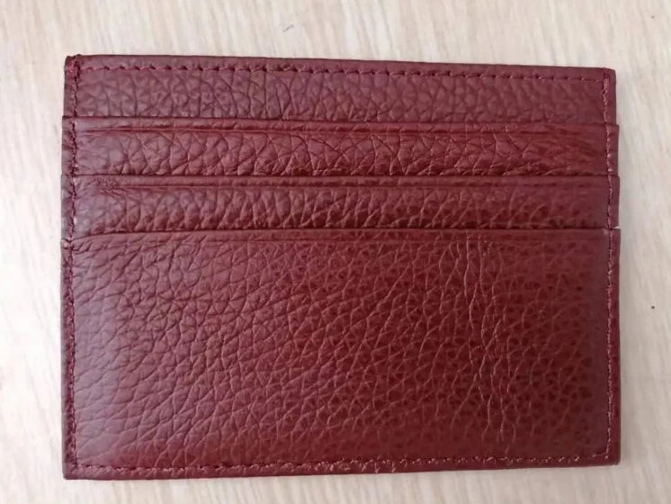 GZGUANDA Personalisierter Leder Kartenhalter – Slim Mini Card Bag aus echtem Rindsleder für Damen & Herren