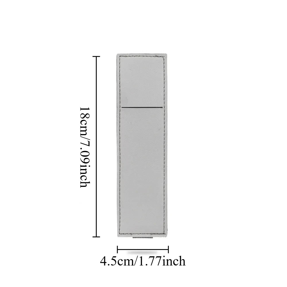 Étui à stylos en cuir PU avec bande élastique – Étui à stylos Schlankes pour journaux, écoles, bureaux et réunions 
