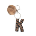 Modischer Leoparden Alphabet Schlüsselanhänger aus Kunstleder – Exquiser Buchstaben-Keyring as Handtaschen-Charm &amp; Geschenk 