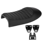 Vintage Café Racer Motorradsitz aus PU Leder – Flacher Retro Sattel para CG125, GN y CB400SS 