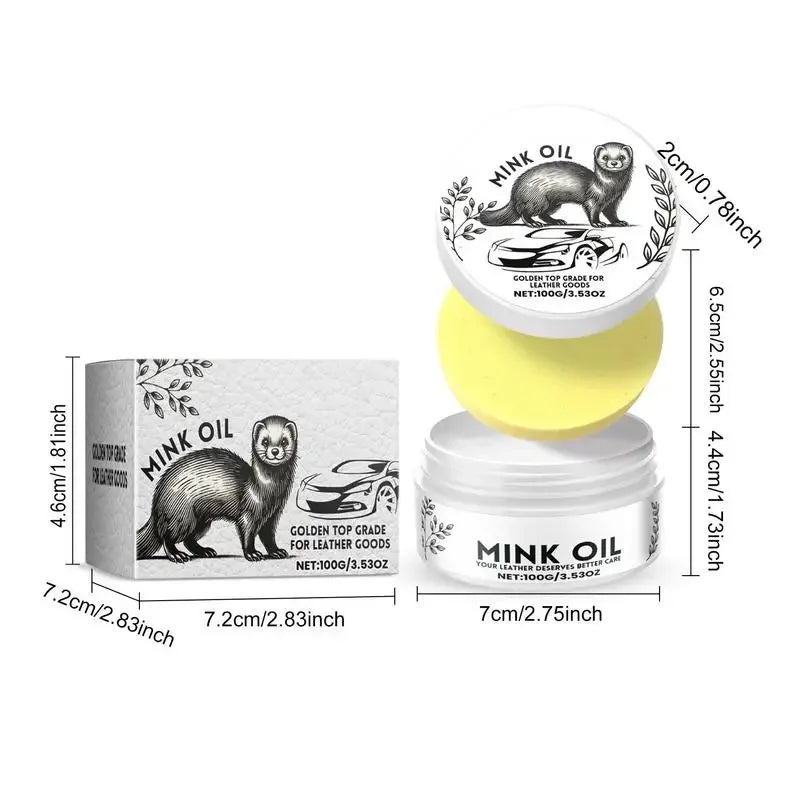 Leder Reparatur- &amp; Füllcreme 100 g – Aufbereitungswachs für Autositze, PU-Leder &amp; Ledersofas inkl. Schwamm